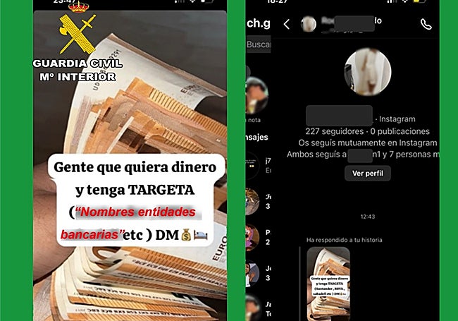 Oferta de dinero fácil para la captación de datos bancarios.