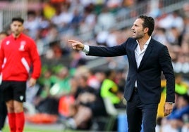 Rubén Baraja, en Mestalla.