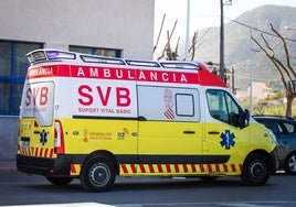 Imagen de archivo de una ambulancia de Soporte Vital Básico.