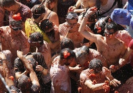 Imagen de archivo de la Tomatina de Buñol de 2018.