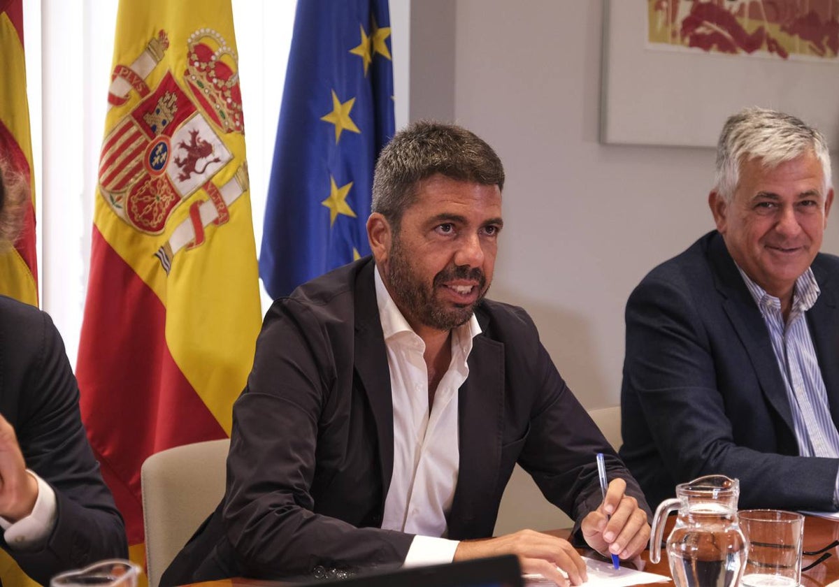 Mazón, en la reunión del Comité de Dirección de Presidencia.