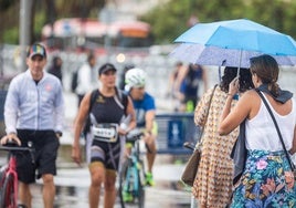 Día de lluvias en la ciudad de Valencia.