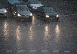 Día de lluvia en la ciudad de Valencia.