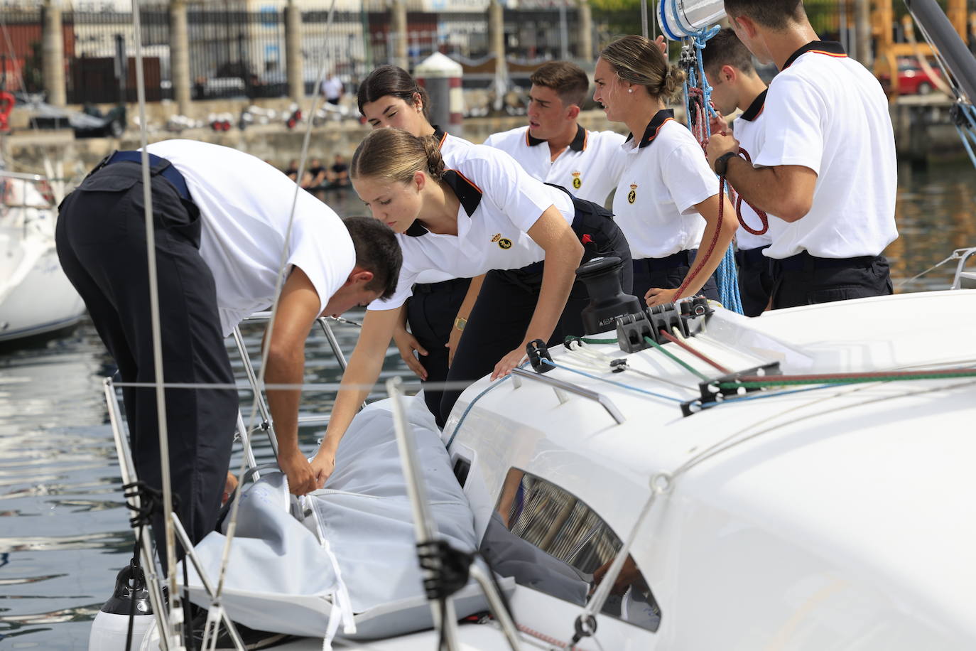 Así ha sido el primer día de formación de Leonor en la Escuela Naval de Marín