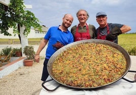 Juan Valero CEO, de Tartana,, junto a Eduardo Comes y José Zafra.