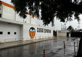 La Ciutat Esportiva de Paterna bajo la lluvia.