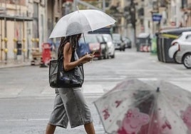Un día de lluvia en Valencia, en una imagen de archivo