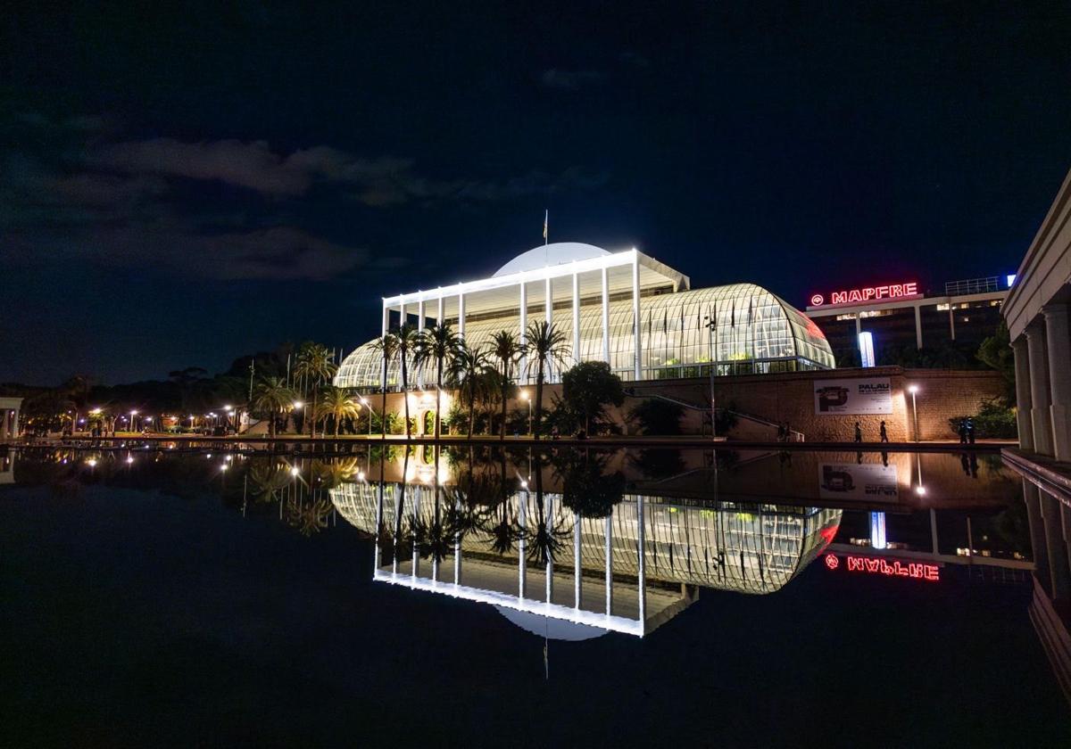 Inauguración de la nueva iluminación del Palau de la Música de Valencia.