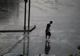 Día de lluvias en la ciudad de Valencia.