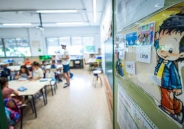 Primer día de clase del curso pasado, en un colegio público valenciano.