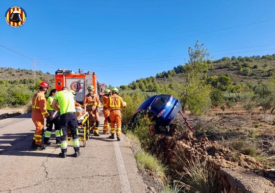 Actuación de los bomberos.