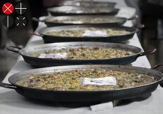 Paellas del concurso en la anterior edición.