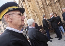 Catalá y Mazón, en una visita al Tribunal de las Aguas de Valenci.