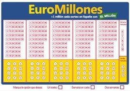 Boleto de Euromillones.