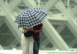 Lluvias y tormentas en Valencia.