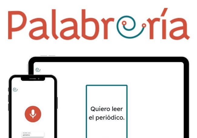 Mockup de la app impulsada por Lanzadera, Palabrería.