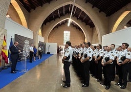 Un momento de la inauguración de la exposición.