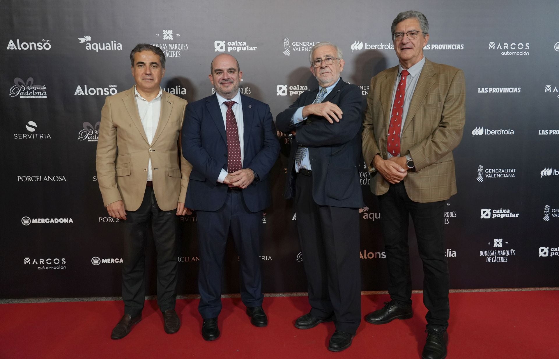 Miguel Marín, de Cosco Shipping; Fernando Vitoria, dircom de Propeller Valencia; Francisco Pérez Puche, cronista de Valencia; y Vicent Palasí, dircom de la Autoridad Portuaria de Valencia