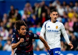 Carlos Álvarez, durante el partido contra el Zaragoza.