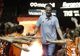 Pedro Martínez, en al presentación del Valencia Basket.