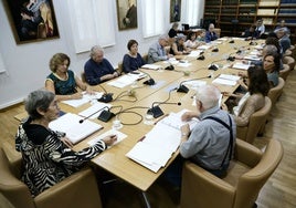 El pleno de este lunes 23 de septiembre del Consell Valencià de Cultura.