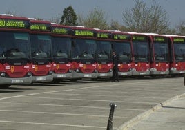 Autobuses de la EMT, en una imagen de archivo.