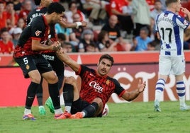 El delantero del Mallorca Abdón Prats, autor del gol contra la Real Sociedad.