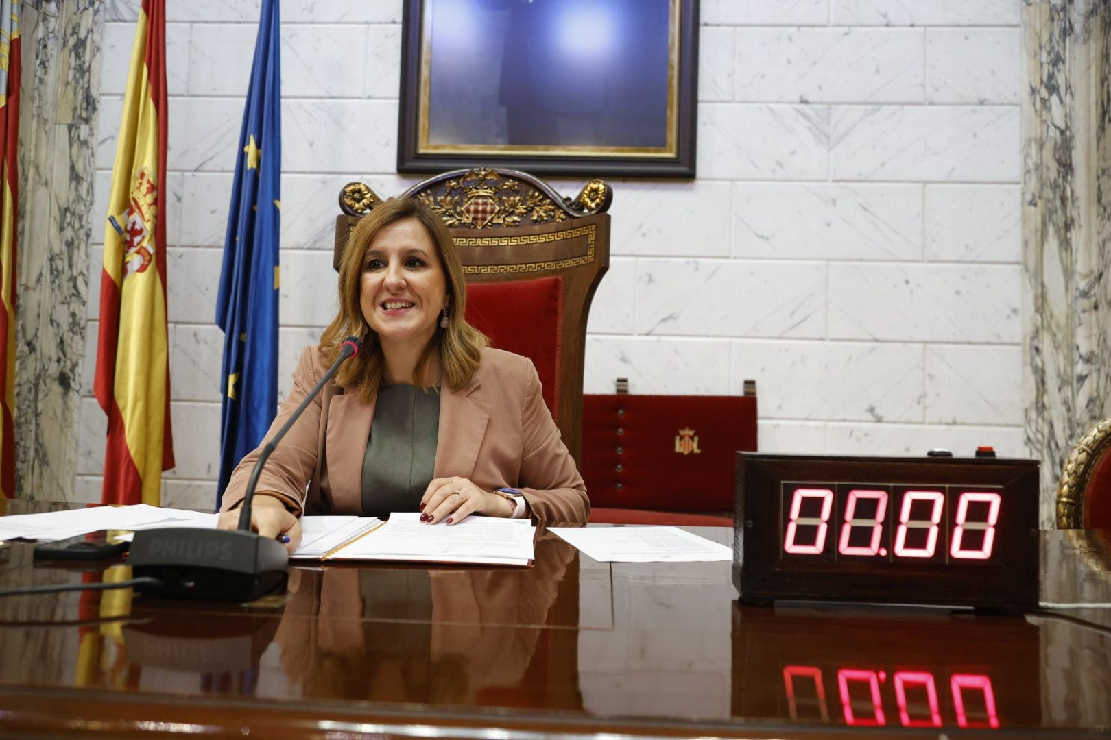 Catalá, durante el pleno del Ayuntamiento de Valencia de este miércoles