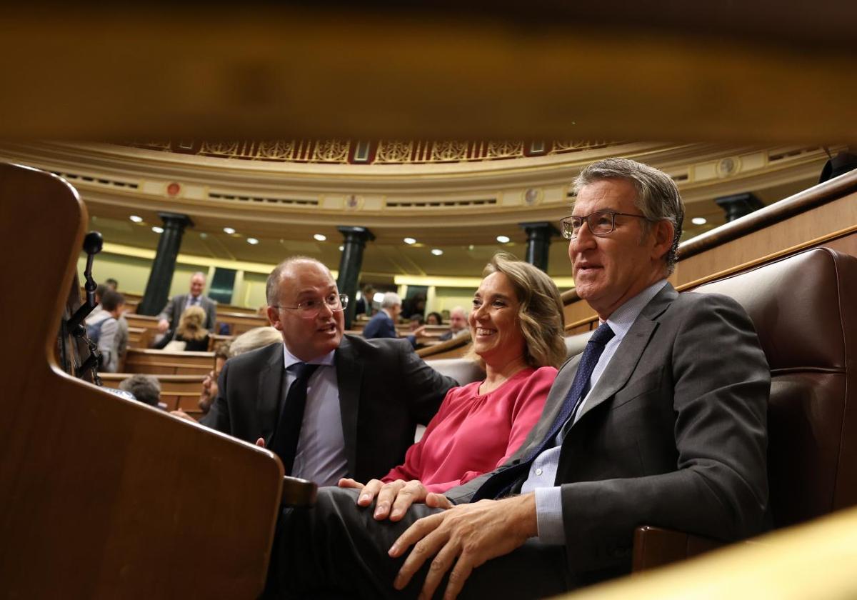 Feijóo, en el Congreso.