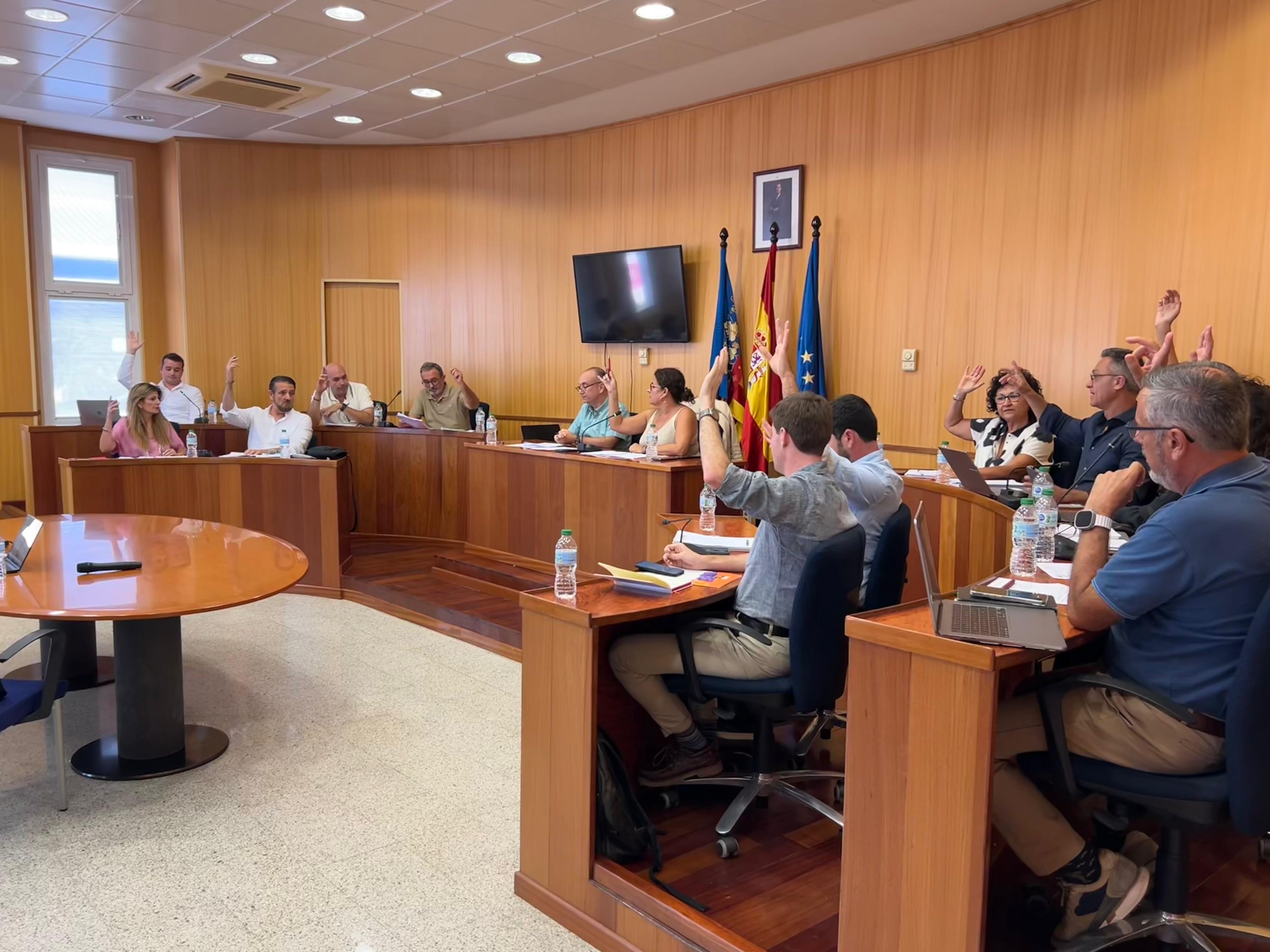 Momento de la votación en el pleno.