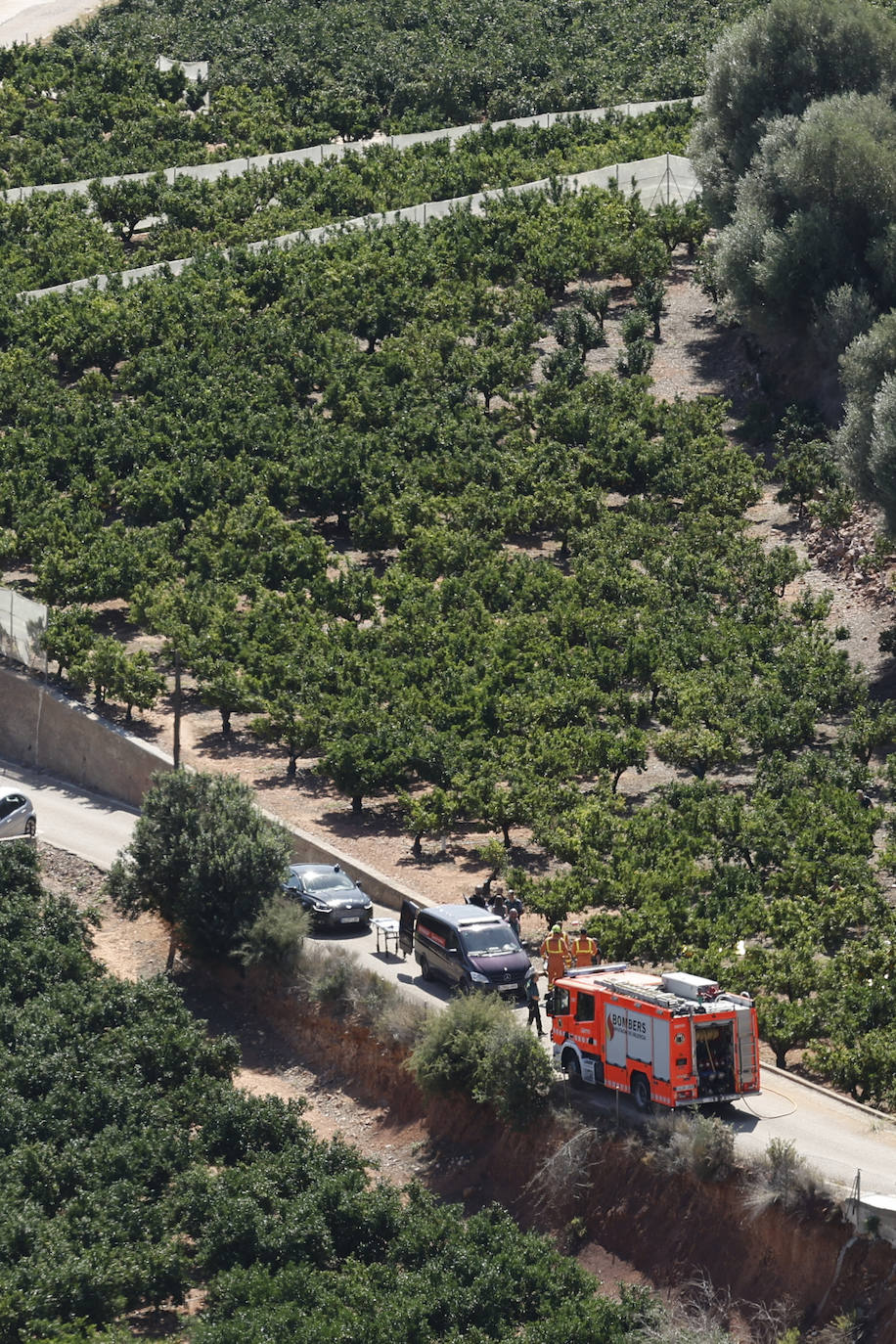 Tres muertos tras chocar un helicóptero con unos cables de alta tensión en el Monte Picayo