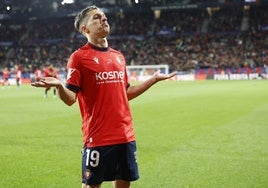 Bryan Zaragoza celebra su gol ante el FC Barcelona.