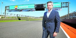 Nicolás Collado, en la recta de meta del Circuit Ricardo Tormo.