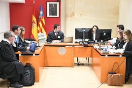 Sala en la que se está celebrando la vista, momentos antes del inicio del juicio.