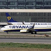 Aviones de Ryanair en un aeropuerto español.