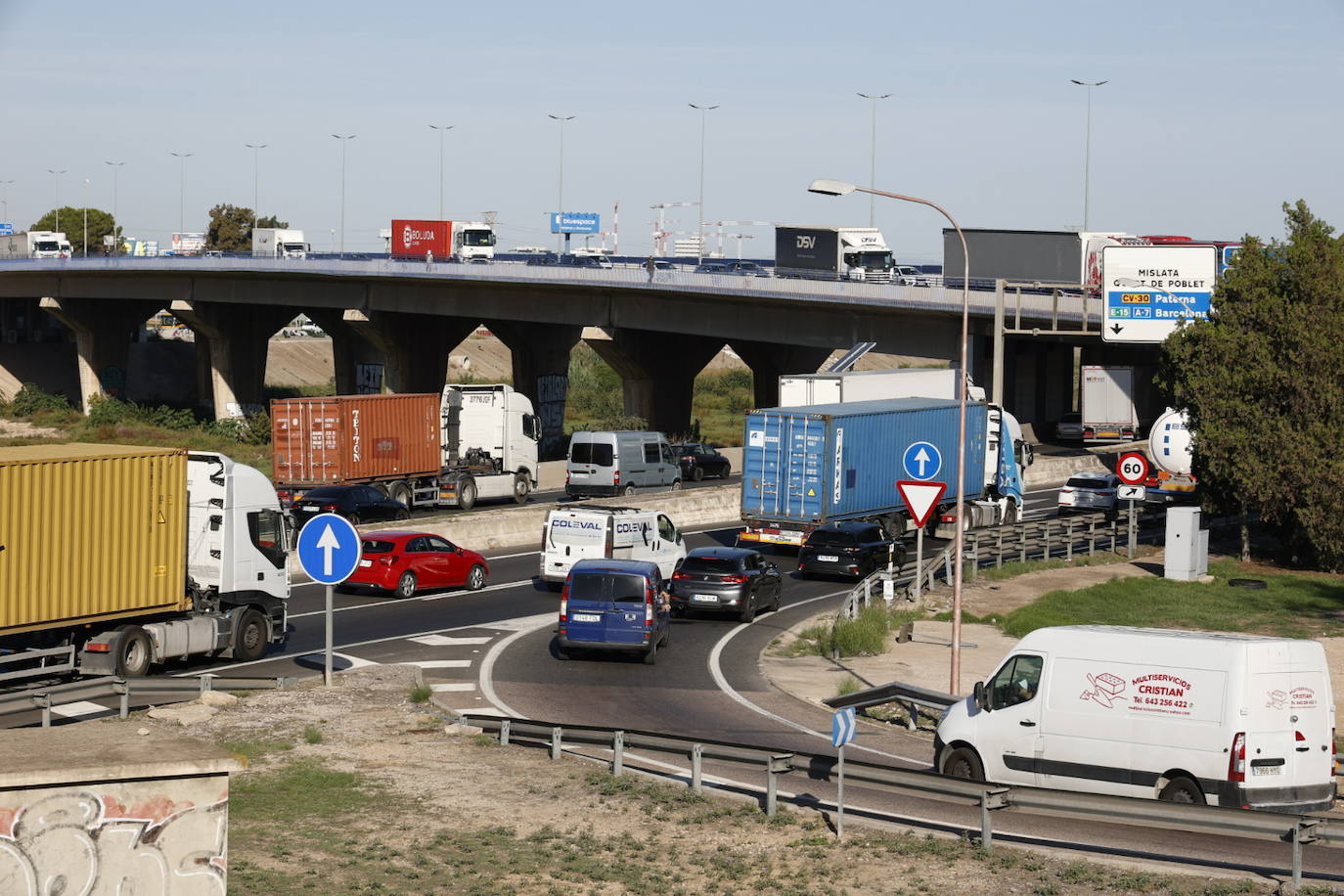 Fotos del atasco en las carreteras de Valencia