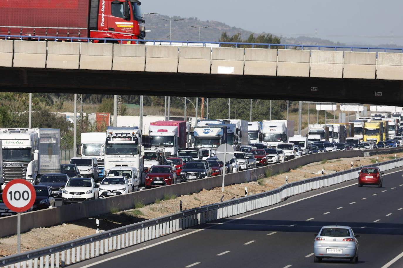 Fotos del atasco en las carreteras de Valencia