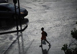 Día de lluvia en la ciudad de Valencia.