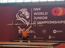 Iker Vila, en plena competición.