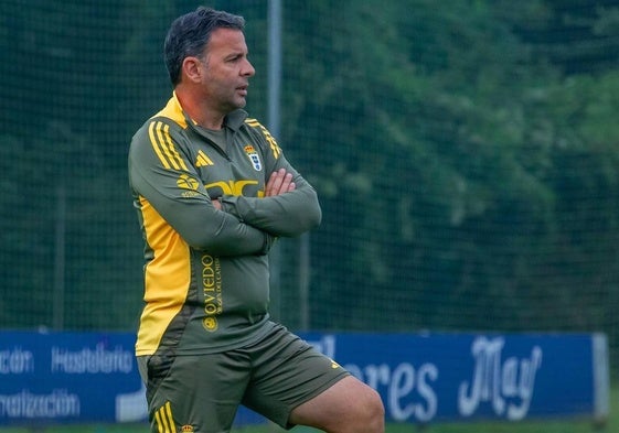 Javier Calleja, durante un entrenamiento.