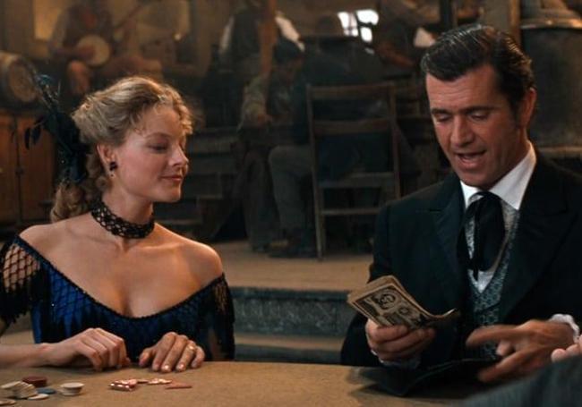 Jodie Foster y Mel Gibson en 'Maverick'.