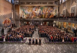 Ceremonia de entrega de los Premios Nobel en 2023.