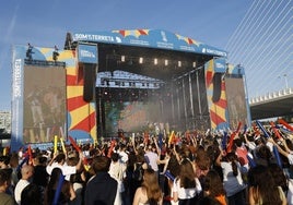 El festival 'Som de la terreta' se celebró este pasado sábado en la Ciudad de las Artes de Valencia.