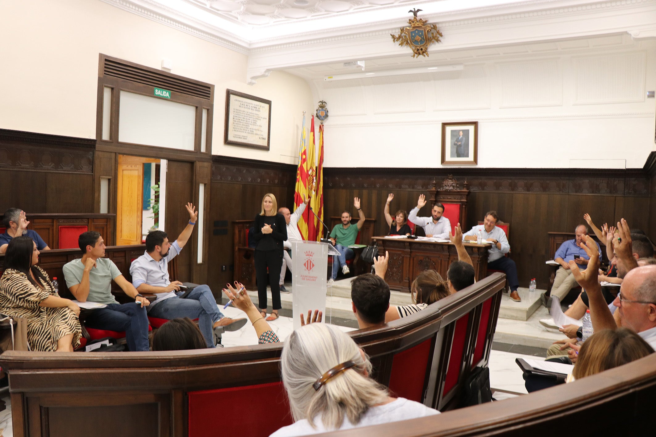 Votación en el pleno de Sagunto.