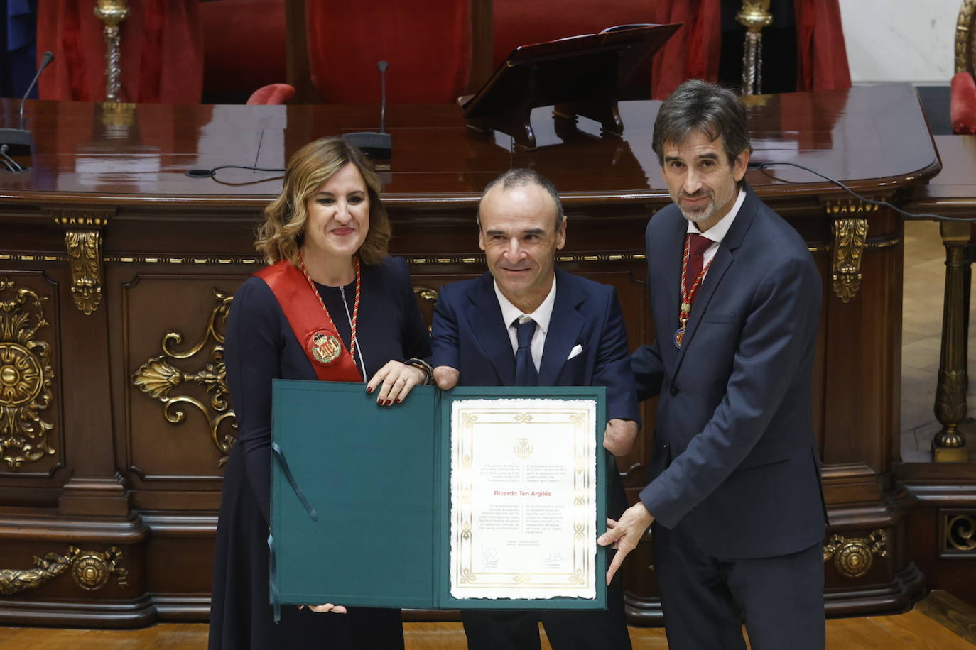 Fotos del acto de entrega de distinciones del Ayuntamiento de Valencia por el 9 d&#039;Octubre