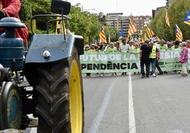 Manifiestación independentista en Lleida, el pasado 11-S.