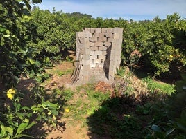 Zona habilitada para la quema agrícola en una parcela.