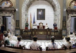 Ensayo del acto de la proclamación celebrado en el Hemiciclo.