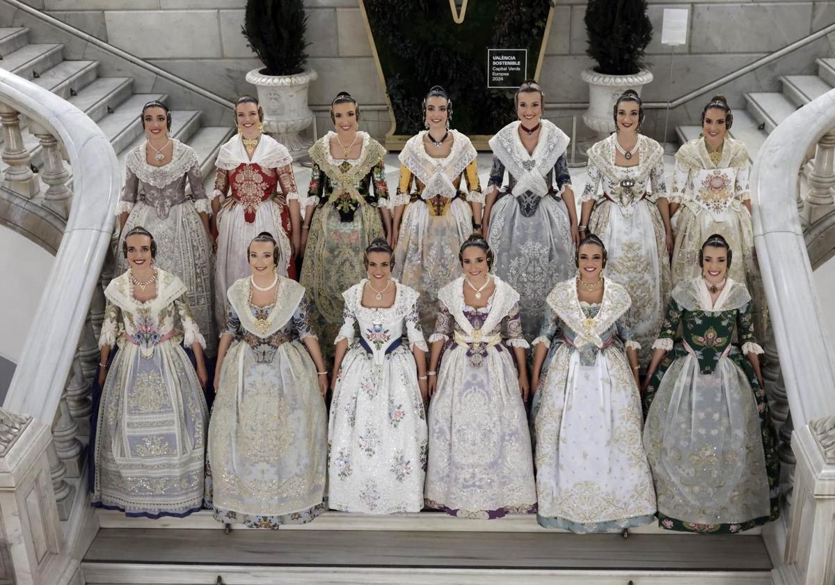 Así ha sido el ensayo de la proclamación de las candidatas a falleras mayores de 2025