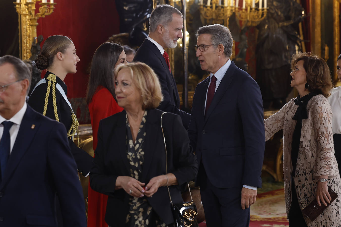 Fotos de la recepción de los reyes de España con motivo del Día de la Fiesta Nacional